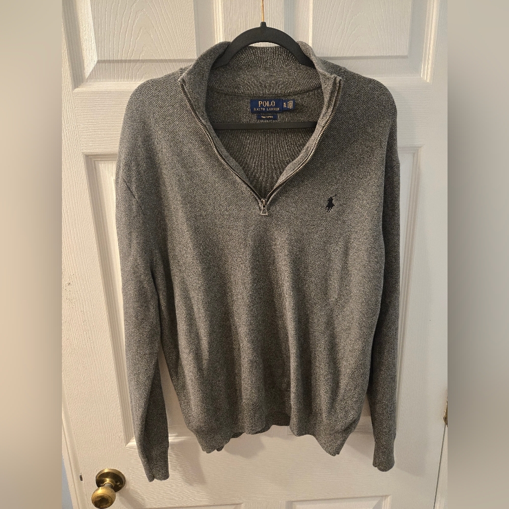 Ralph Lauren Men's Zip-Up Sweater in Gray